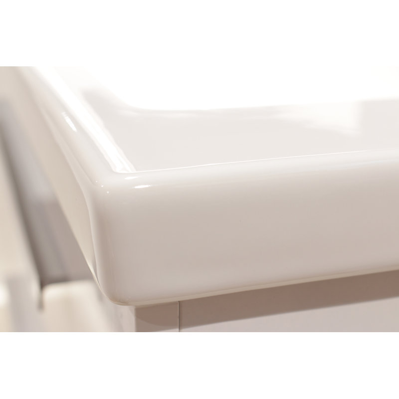 Orren Ellis Hancock 36'' Wall Mounted Single Bathroom Vanity with Solid